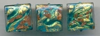 Aqua Oro, (Teal), Bombata Squares 17x17 MM, ON SALE